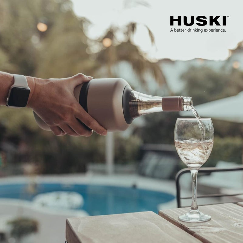 Huski Wine Chiller | Award Winning Iceless Design | Keeps Wine Cold up to 6 Hours | Wine Accessory | Next Generation Ice Bucket | Fits Some Champagne Bottles | Perfect Gift for Wine Lovers (White) - Image 5